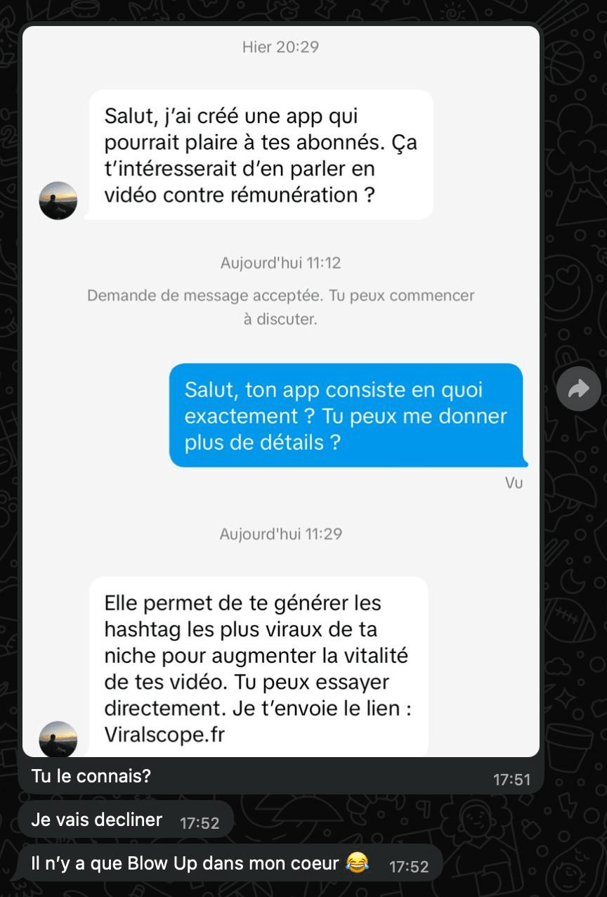 Message de Un membre