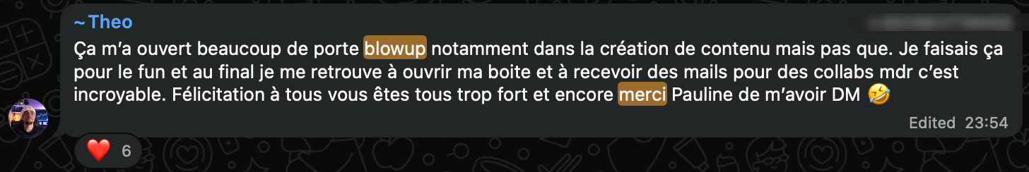 Message de Theo